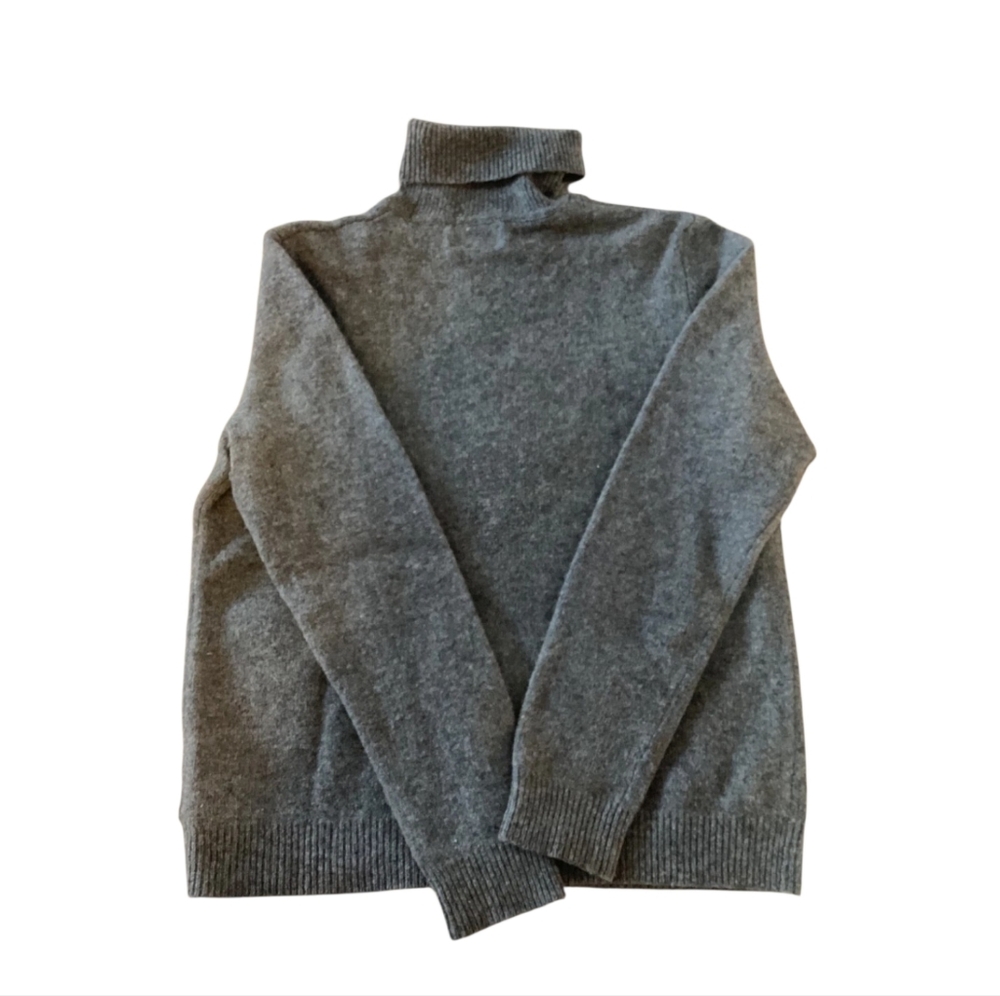Ralph Lauren Vintage Lambswool Turtleneck Sweater Gray LP Ice Skating - Picture 4 of 13